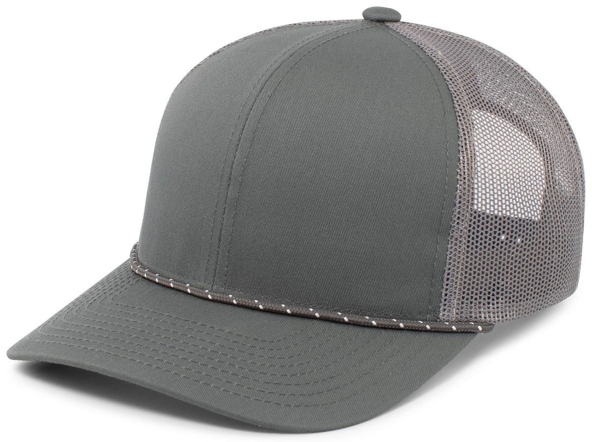 Trucker Snapback Braid Cap - Graphite