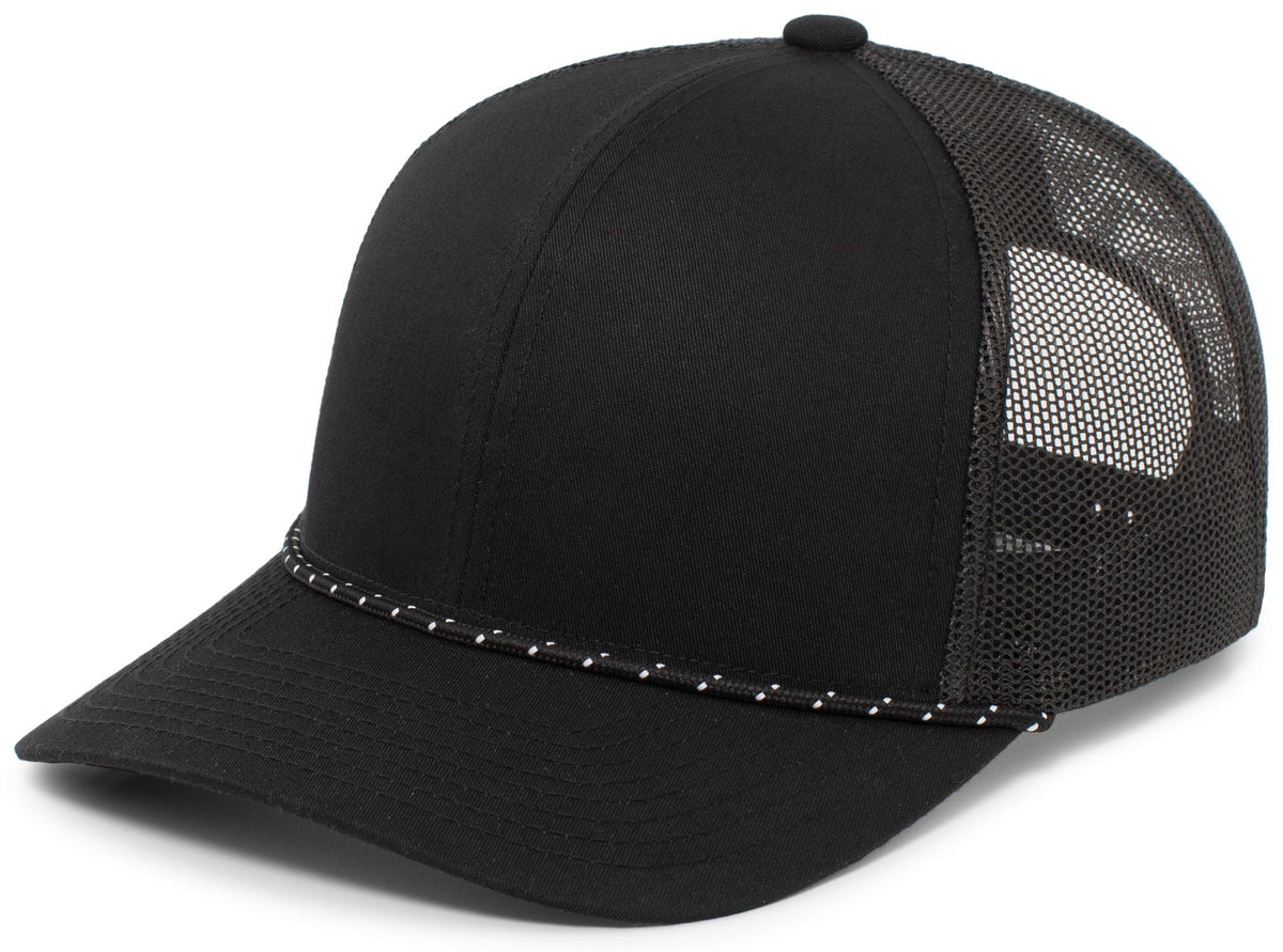 Trucker Snapback Braid Cap - Black