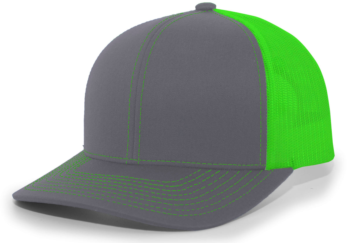 Trucker Snapback Cap - Graphite/Neon Green/Graphite