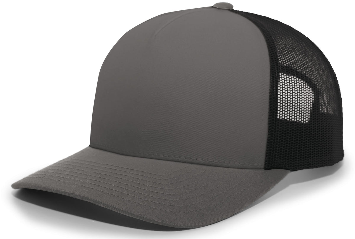 5-Panel Trucker Snapback Cap - Graphite/Black
