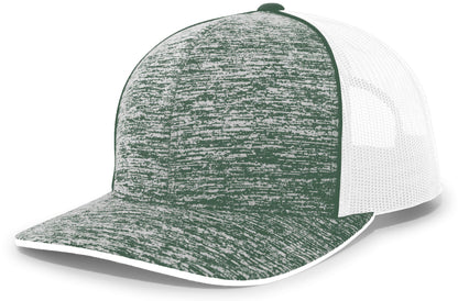 Aggressive Heather Trucker Snapback Cap - Dgh/W/Dh