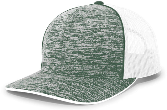 Aggressive Heather Trucker Snapback Cap - Dgh/W/Dh
