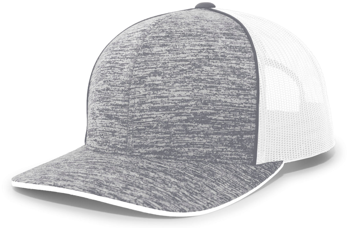 Aggressive Heather Trucker Snapback Cap - Gth/W/Gh