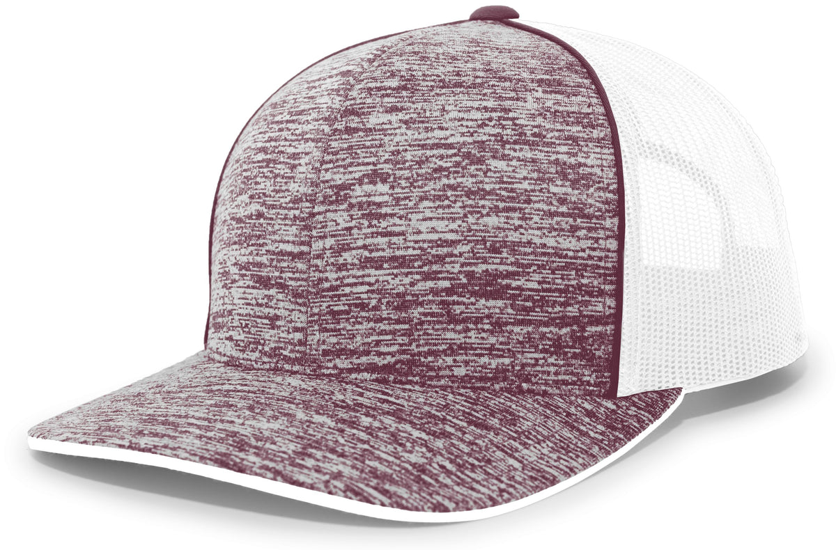 Aggressive Heather Trucker Snapback Cap - Mh/Wh/Mh
