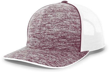 Aggressive Heather Trucker Snapback Cap - Mh/Wh/Mh