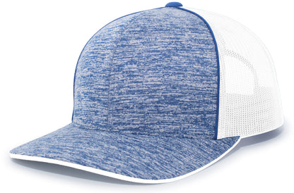 Aggressive Heather Trucker Snapback Cap - Rh/Wh/Rh