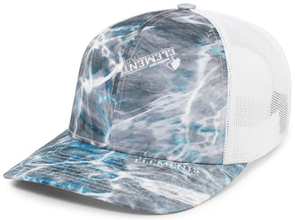 Mossy Oak® Trucker Snapback - Elements Agua Steelhead/White