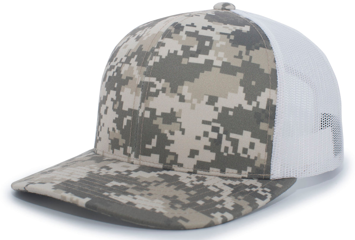 Camo Snapback Trucker Cap - Desert/White/Desert