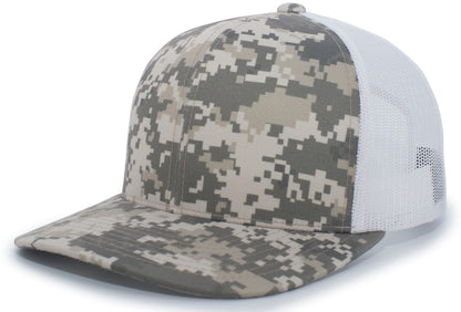 Camo Snapback Trucker Cap - Desert/White/Desert