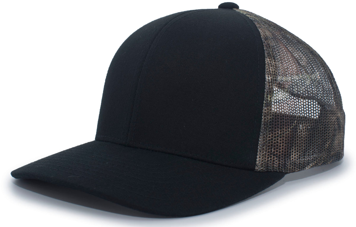 Camo Snapback Trucker Cap - Black/Break-Up-Country/Black