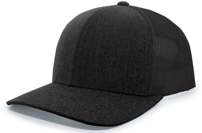 Heather Trucker Snapback Cap - Bkh/B/Bh