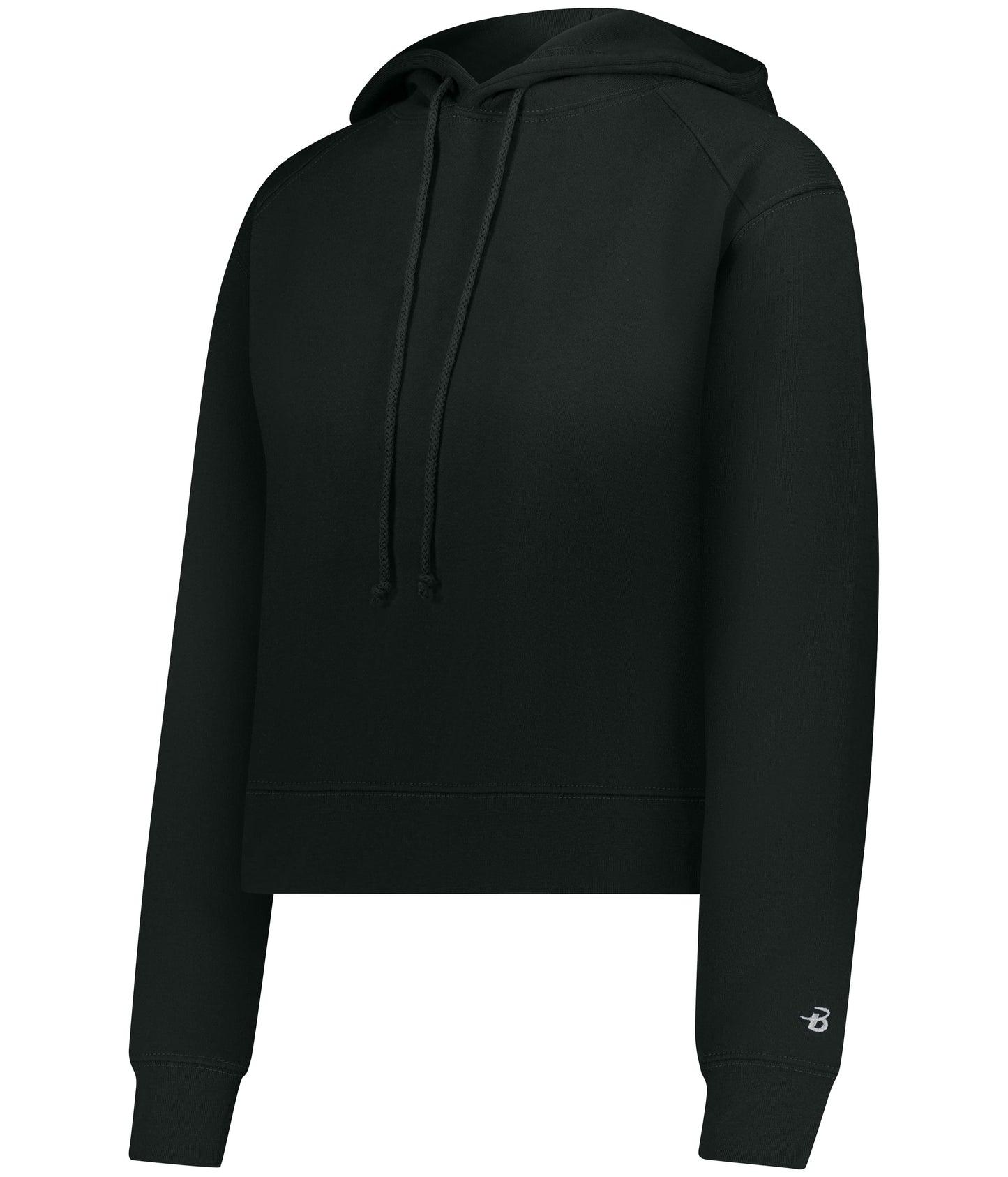 LADIES ATHLETIC FLEECE CROP HOODIE