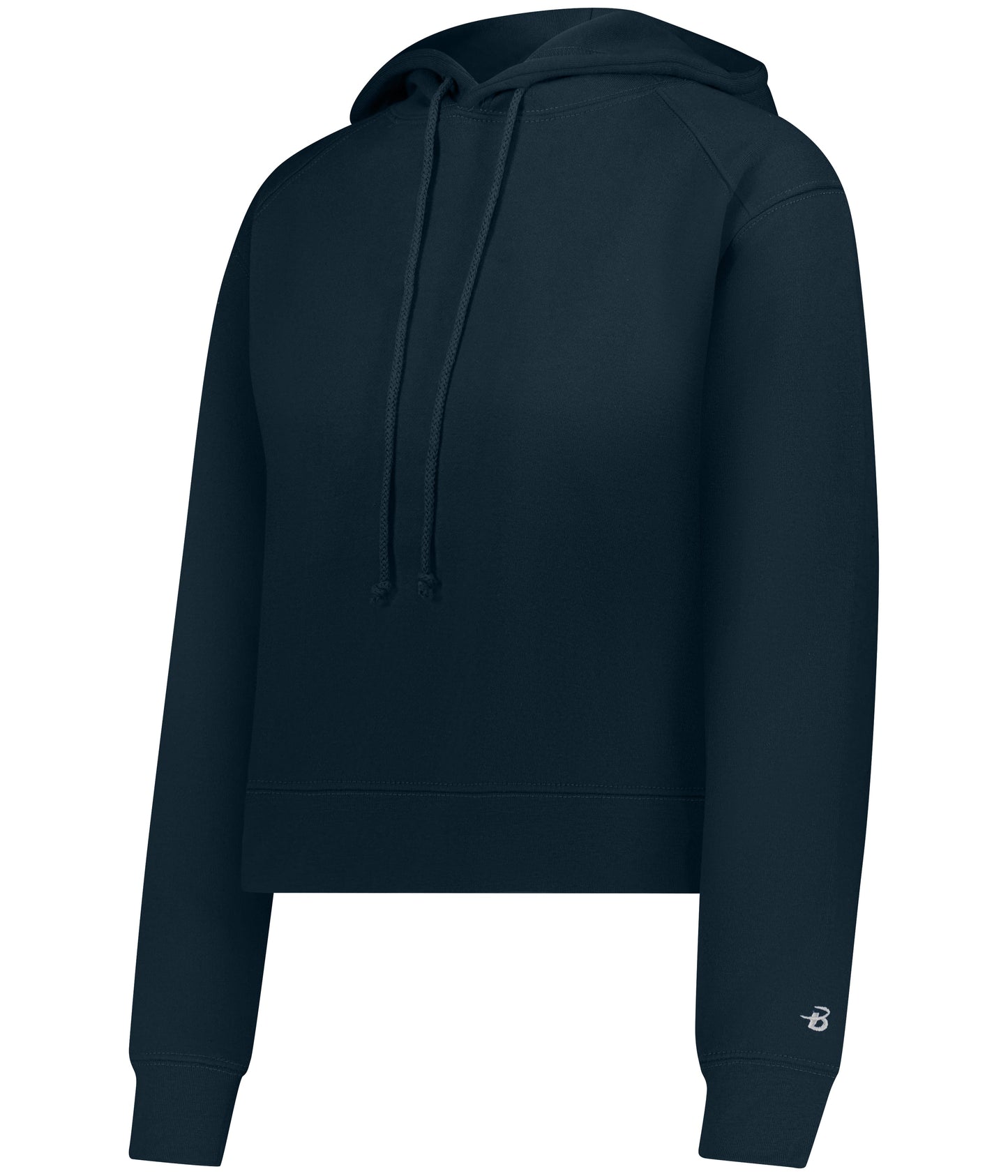 LADIES ATHLETIC FLEECE CROP HOODIE