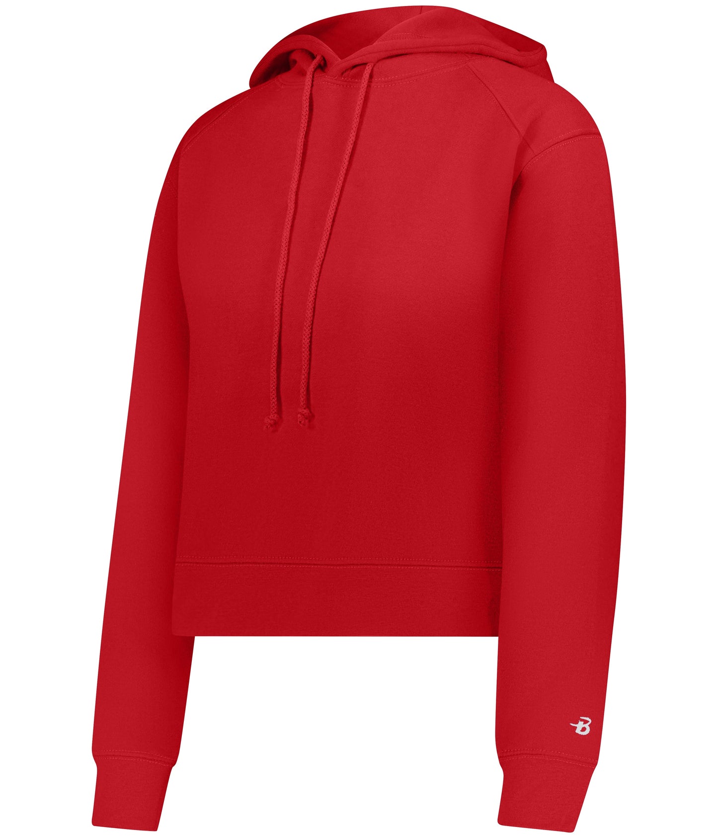 LADIES ATHLETIC FLEECE CROP HOODIE