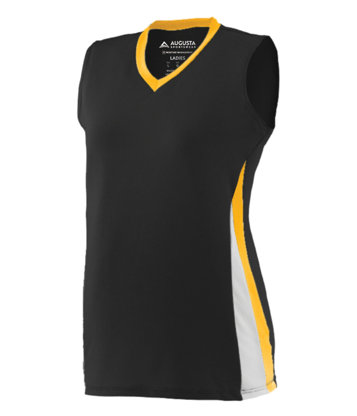 Ladies Tornado Jersey - BLACK/GOLD/WHITE