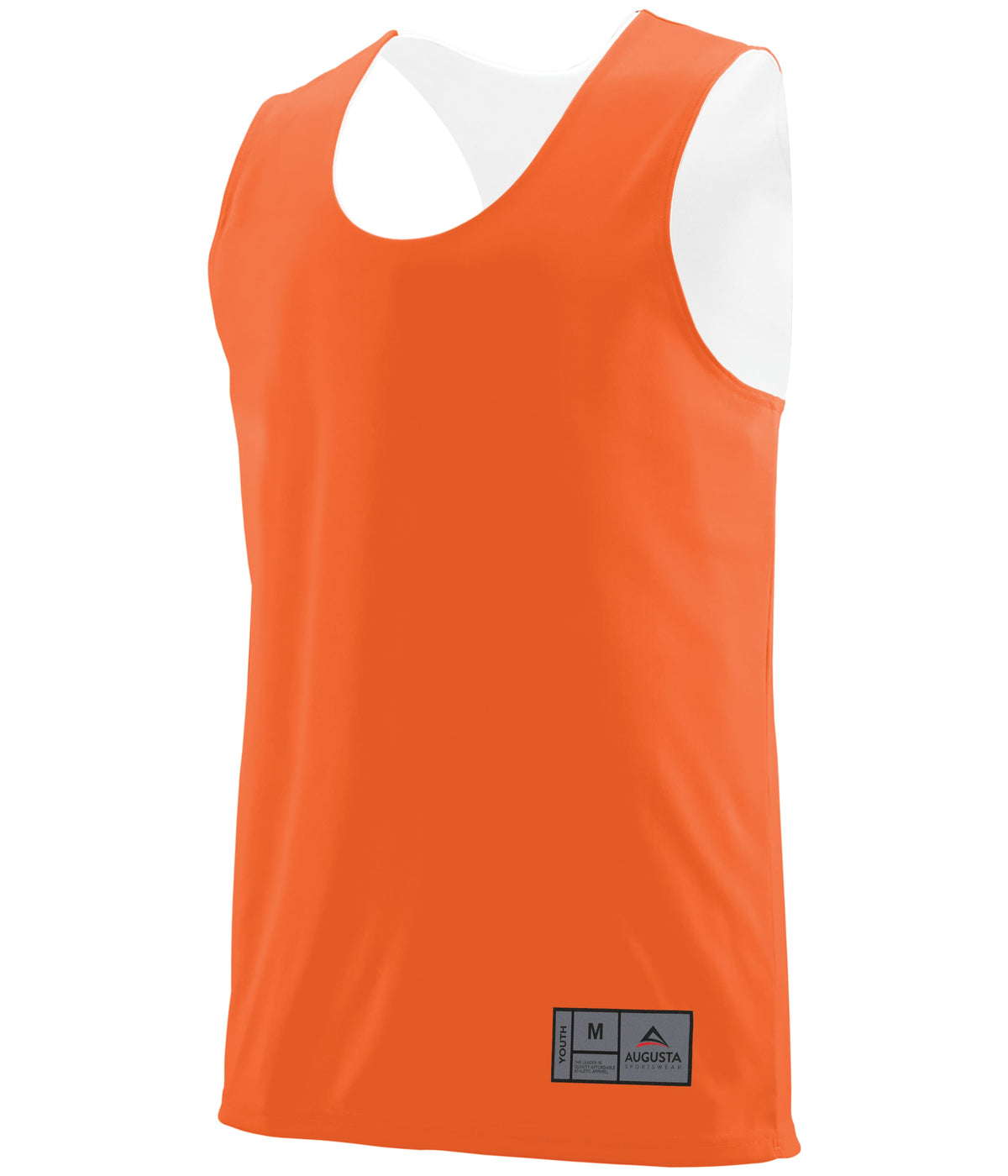 Youth Reversible Wicking Jersey - ORANGE/WHITE