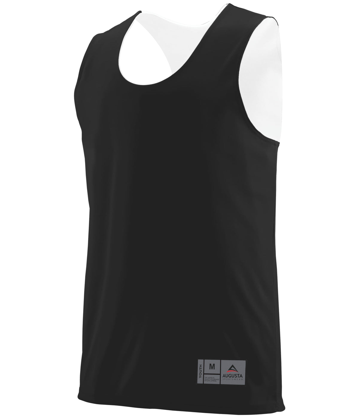 Youth Reversible Wicking Jersey - BLACK/WHITE
