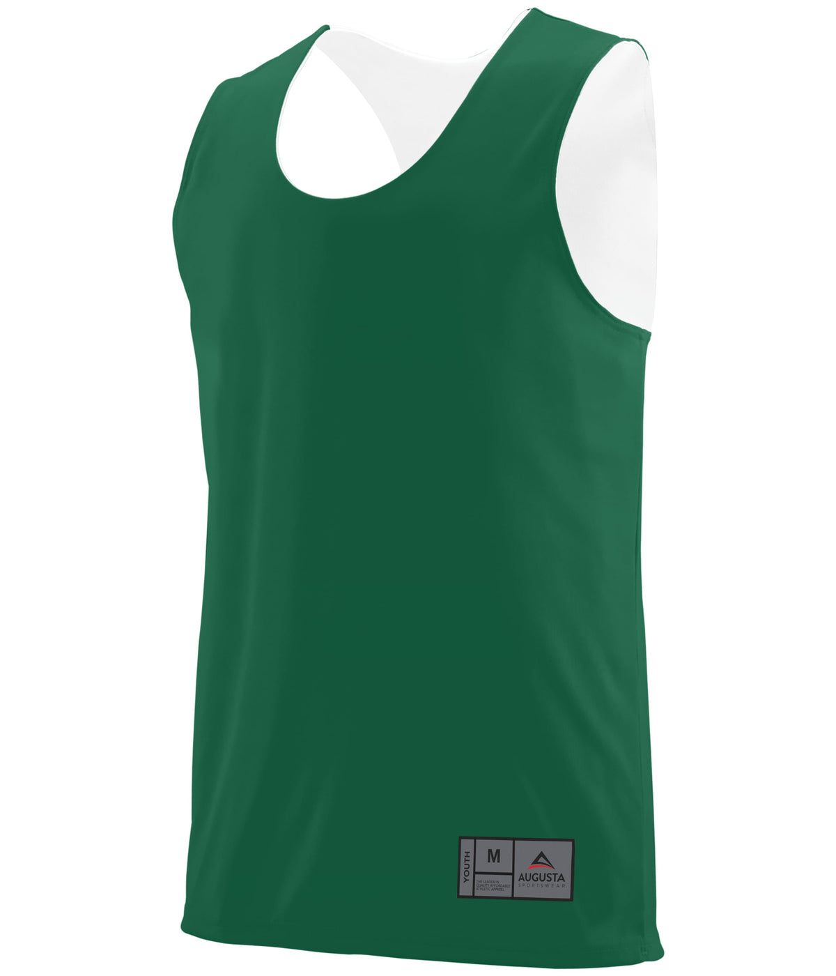 Youth Reversible Wicking Jersey - DARK GREEN/WHITE