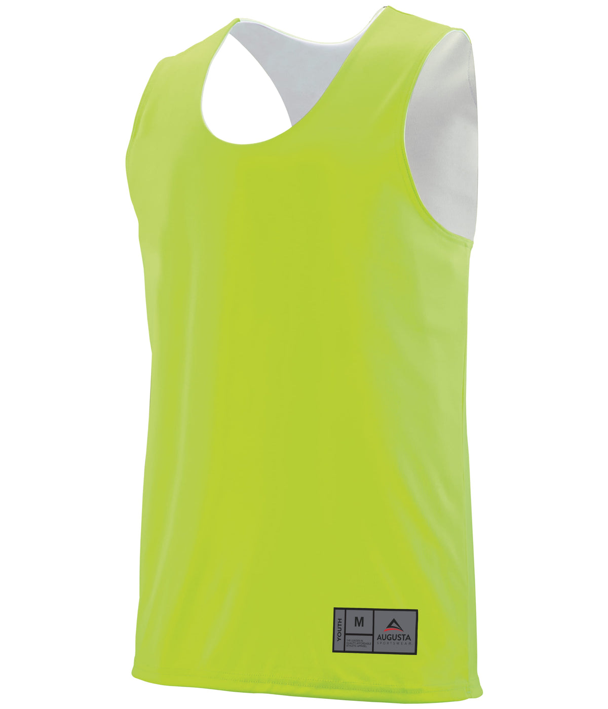Youth Reversible Wicking Jersey - LIME/WHITE