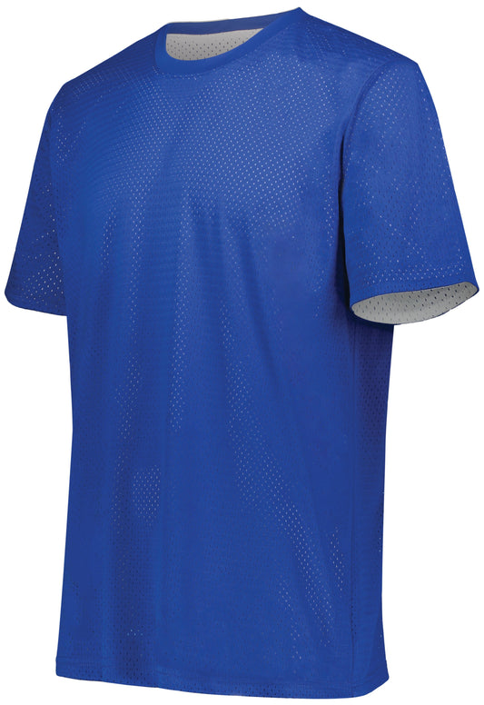 Short Sleeve Mesh Reversible Jersey - ROYAL/WHITE
