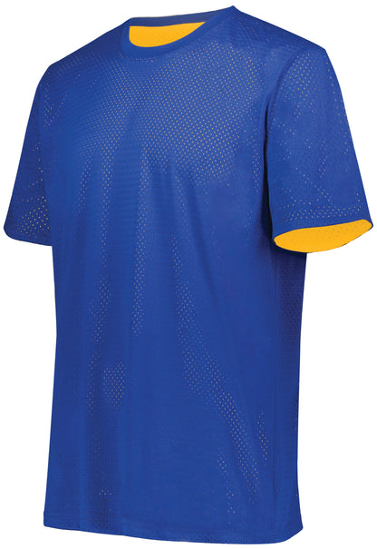 Short Sleeve Mesh Reversible Jersey - ROYAL/GOLD