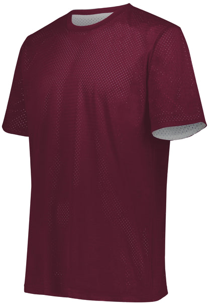Short Sleeve Mesh Reversible Jersey - MAROON/WHITE