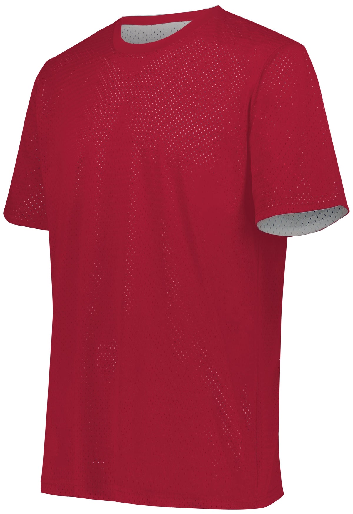Short Sleeve Mesh Reversible Jersey - SCARLET/WHITE
