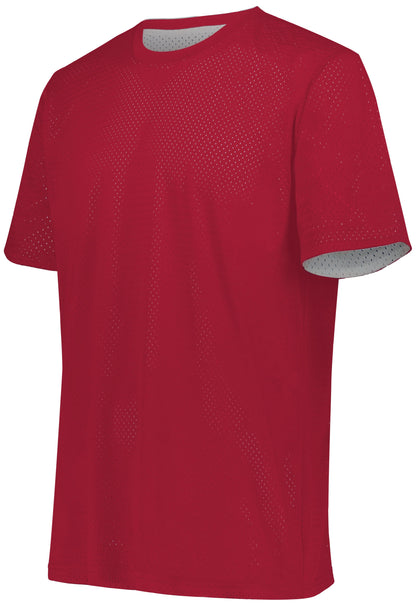 Short Sleeve Mesh Reversible Jersey - SCARLET/WHITE