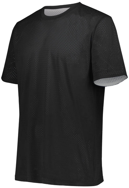 Short Sleeve Mesh Reversible Jersey - BLACK/WHITE