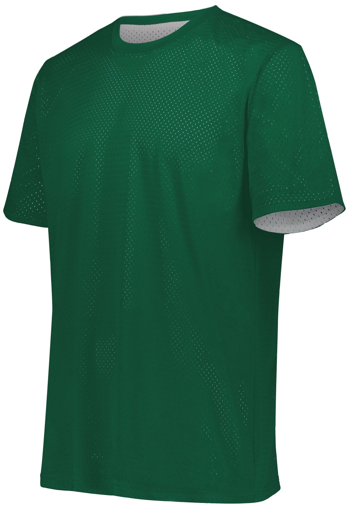 Short Sleeve Mesh Reversible Jersey - DARK GREEN/WHITE