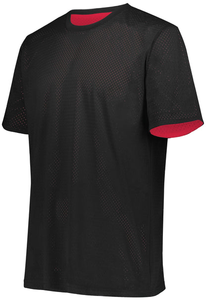 Short Sleeve Mesh Reversible Jersey - BLACK/SCARLET