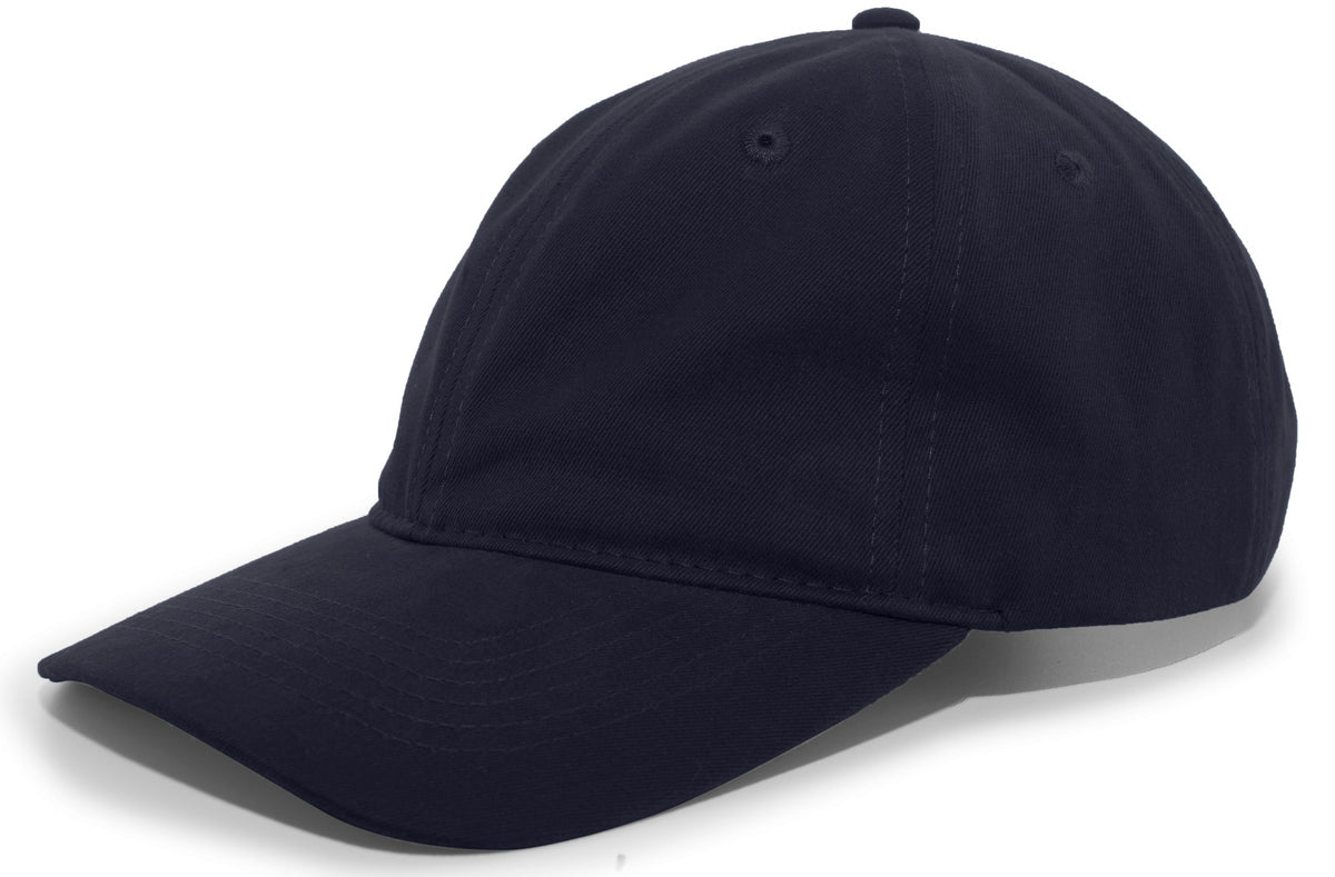 Brushed Cotton Twill Buckle Strap Adjustable Cap - Navy