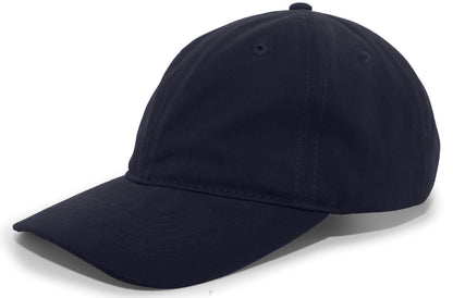 Brushed Cotton Twill Buckle Strap Adjustable Cap - Navy
