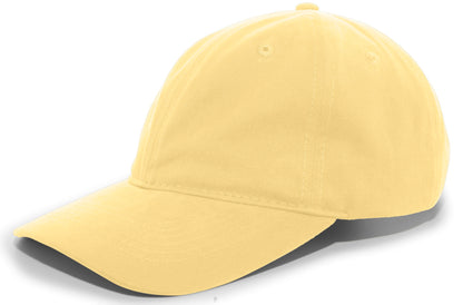 Brushed Cotton Twill Buckle Strap Adjustable Cap - Mustard