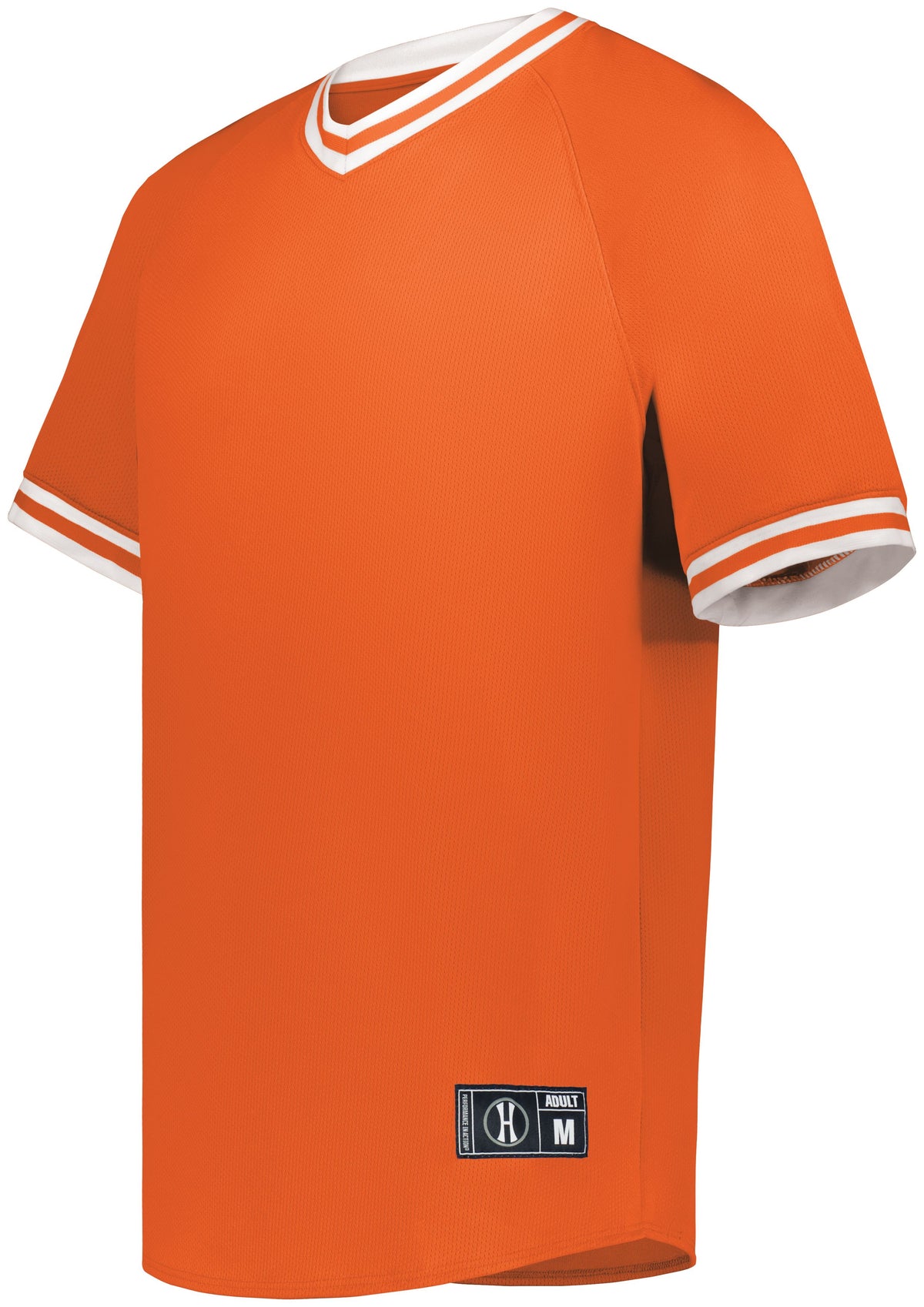 Youth Retro V-Neck Baseball Jersey - ORANGE/WHITE