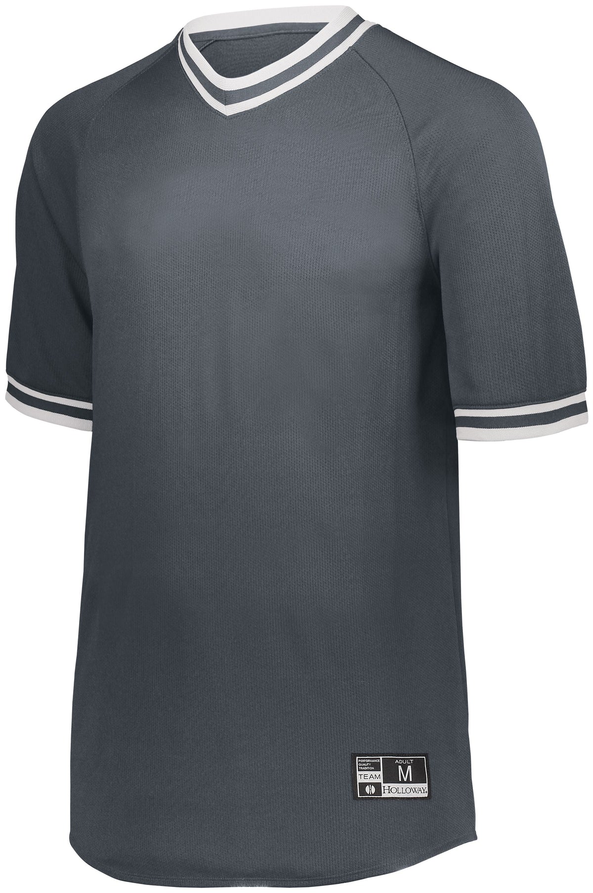 Retro V-Neck Baseball Jersey - GRAPHITE/WHITE