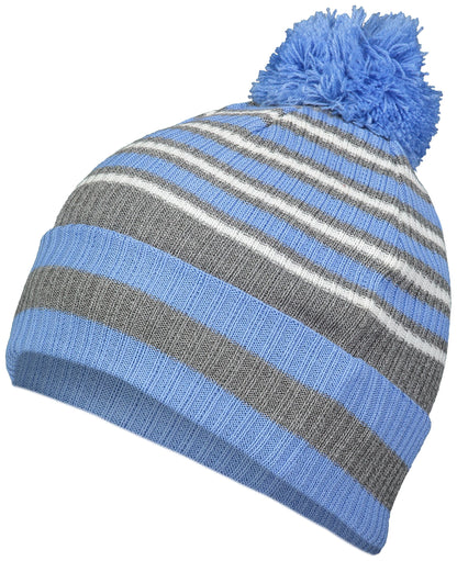 Spirit Pom Beanie - Cb/Hg/Wh