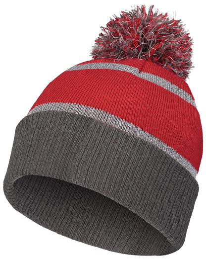 Reflective Beanie - Scarlet/Carbon