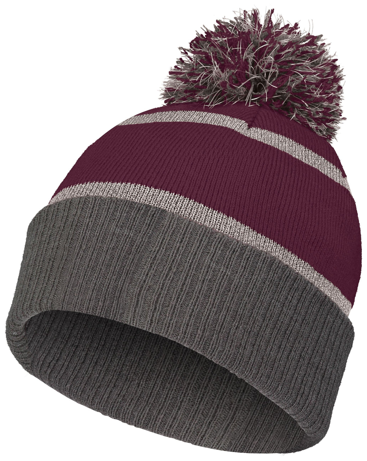Reflective Beanie - Maroon/Carbon