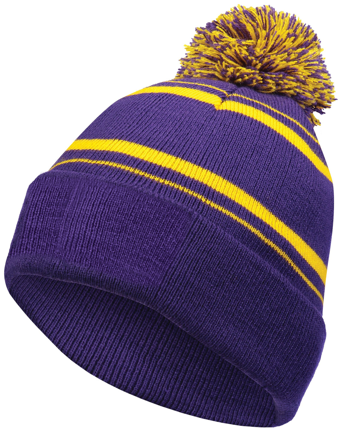 Homecoming Beanie - Purple/Light Gold