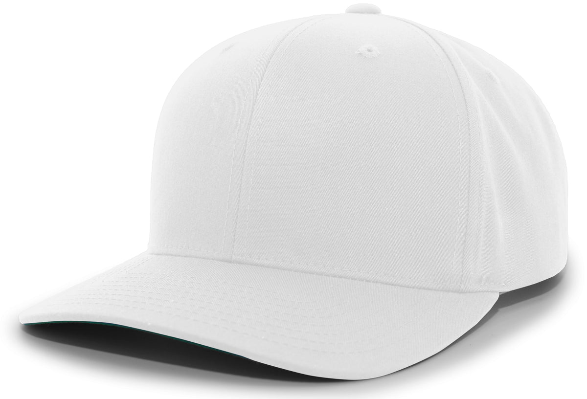 Cotton-Poly Hook-And-Loop Adjustable Cap - White