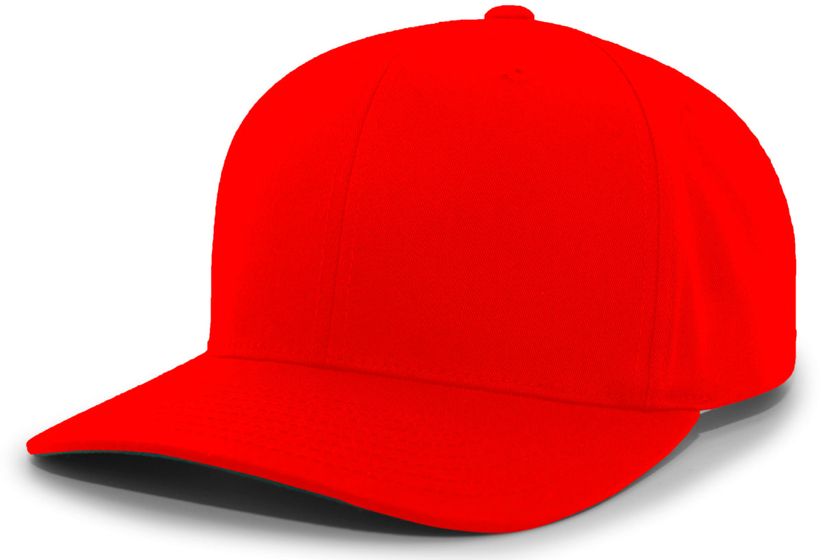 Cotton-Poly Hook-And-Loop Adjustable Cap - Red