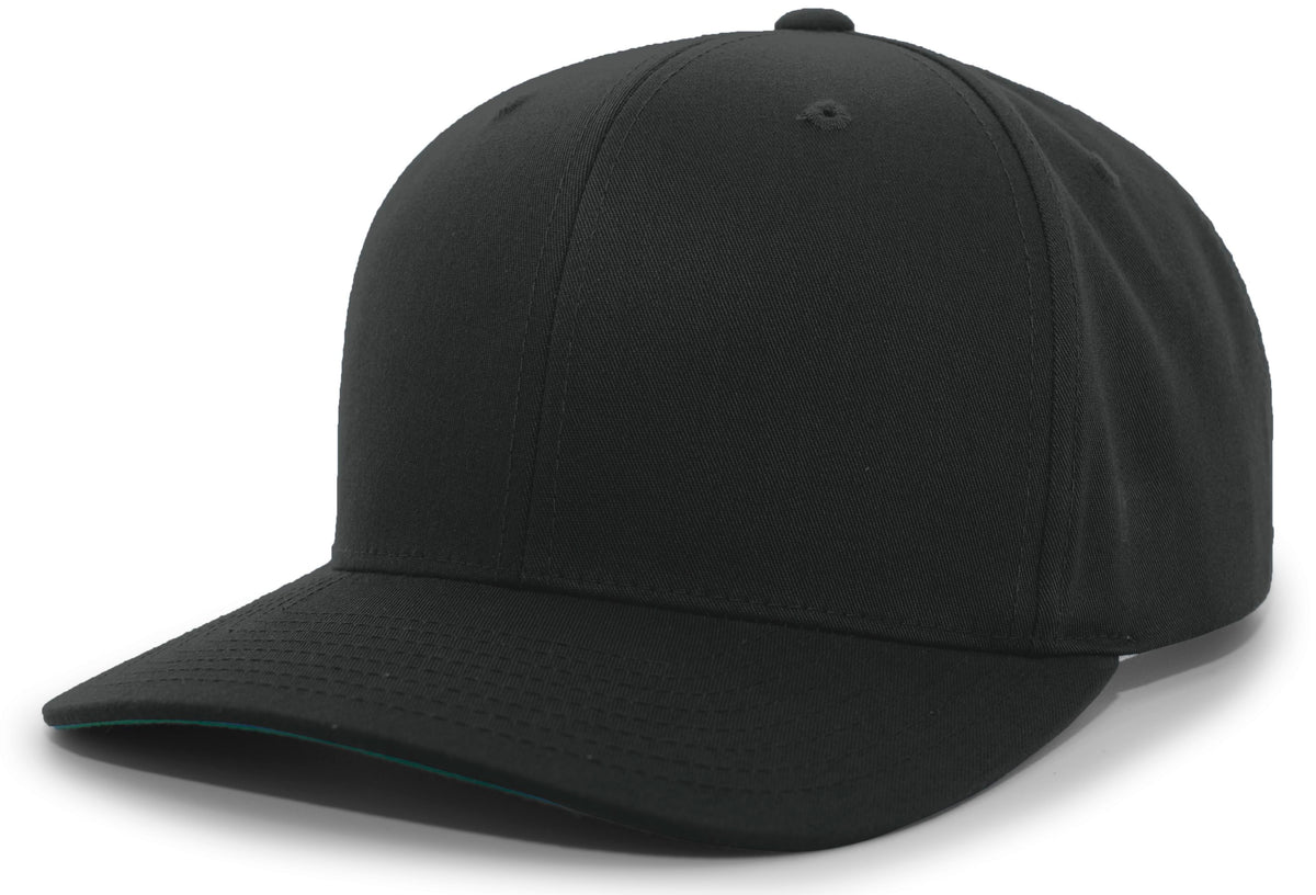 Cotton-Poly Hook-And-Loop Adjustable Cap - Black