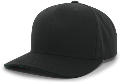 Cotton-Poly Hook-And-Loop Adjustable Cap - Black