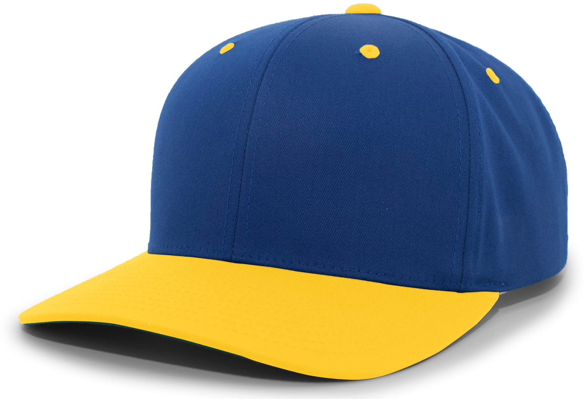 Cotton-Poly Hook-And-Loop Adjustable Cap - Royal/Gold