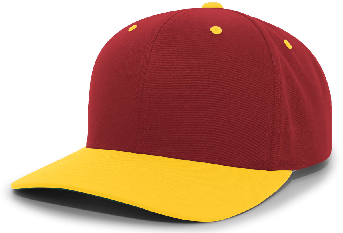 Cotton-Poly Hook-And-Loop Adjustable Cap - Maroon/Gold
