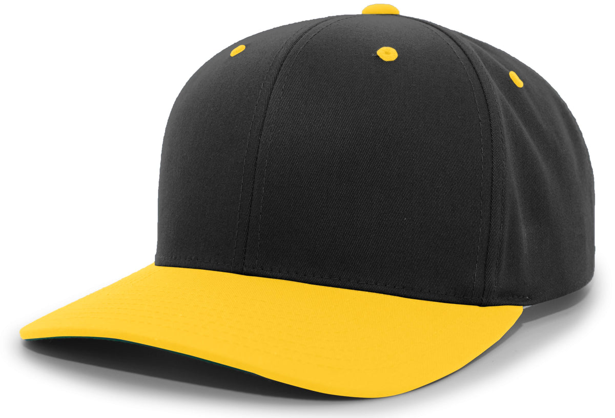 Cotton-Poly Hook-And-Loop Adjustable Cap - Black/Gold