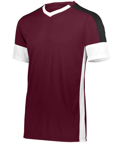 Youth Wembley Soccer Jersey - MAROON/WHITE/BLACK