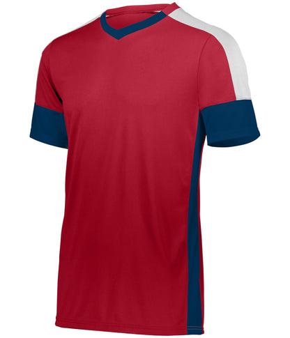Wembley Soccer Jersey - SCARLET/NAVY/WHITE