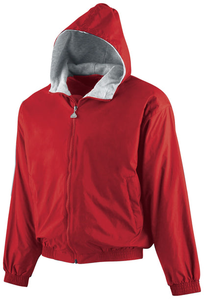Youth Hooded Taffeta Jacket/Fleece Lined